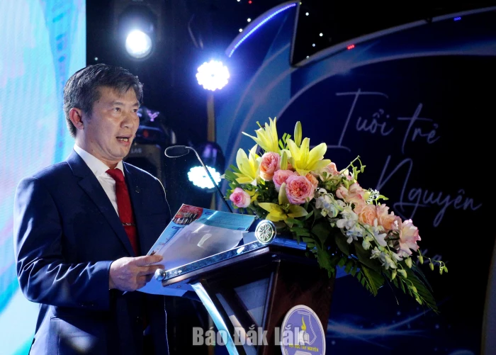 TS Nguyễn Thanh Trúc, Hiệu trưởng Trường Đại học Tây Nguyên phát biểu tại chương trình.