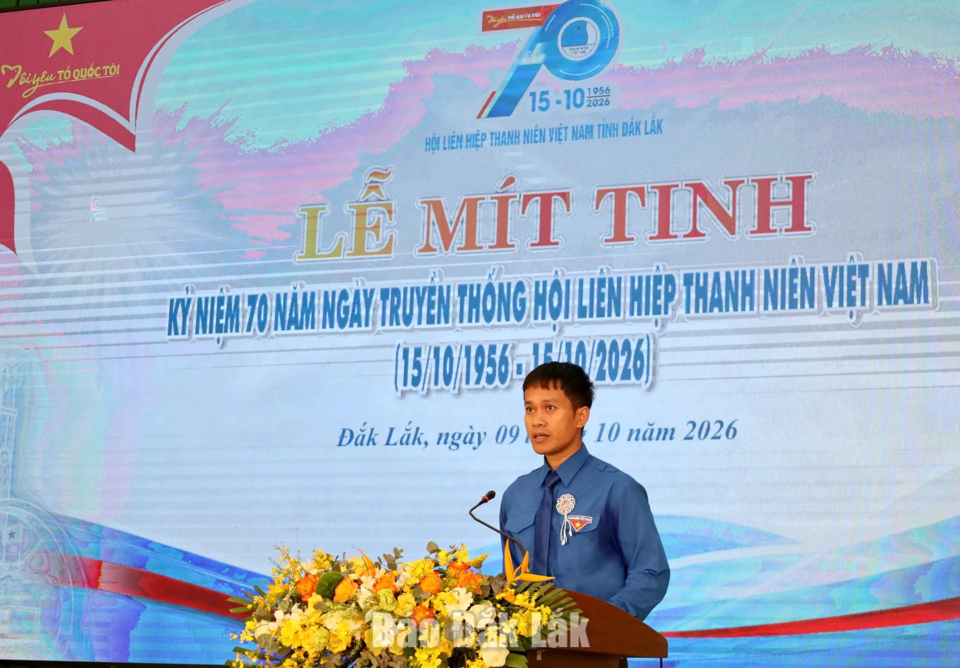 Phó Bí thư Thường trực Tỉnh Đoàn, Chủ tịch Hội LHTN Việt Nam tỉnh Y Lê Pas Tơr ôn lại truyền thống