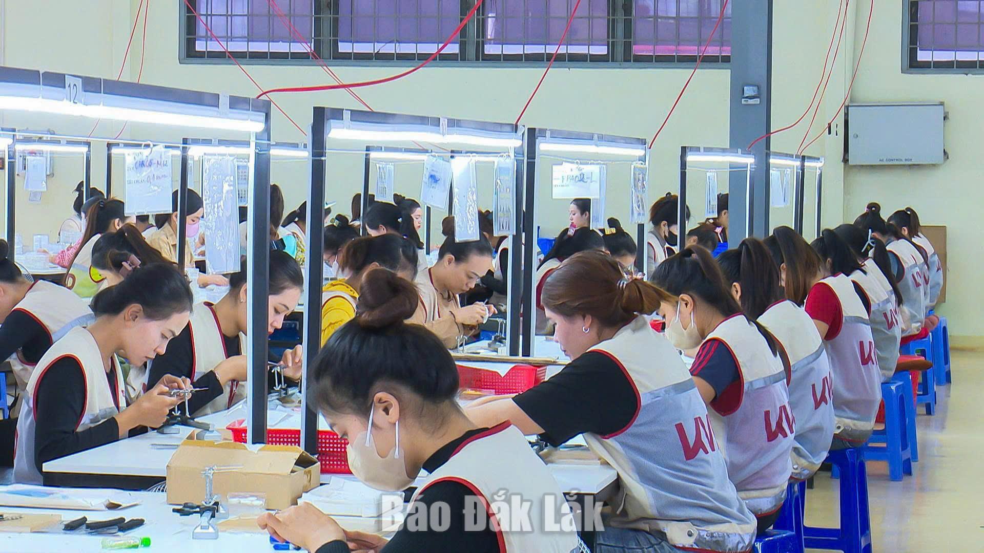 Workers at KDV Vina Company Limited (Tan An Industrial Cluster, Tan An Ward).