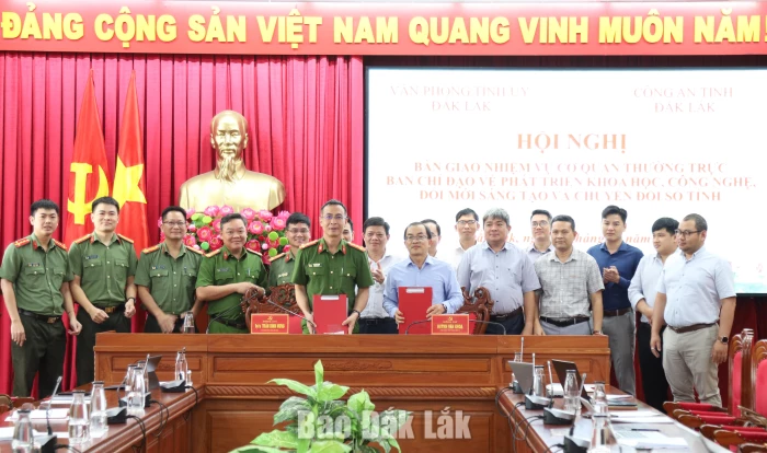 Bàn giao nhiệm vụ Cơ quan Thường trực Ban Chỉ đạo 57 về Công an tỉnh