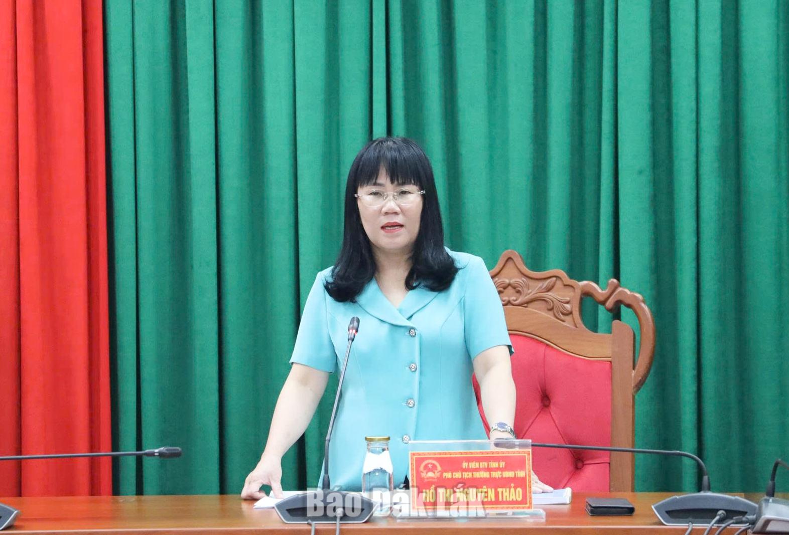 Hồ Thị Nguyên Thảo - Phó Chủ tịch Thường trực UBND tỉnh