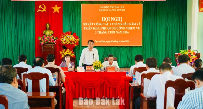 Đảng ủy xã Tuy An Nam sơ kết công tác 9 tháng đầu năm
