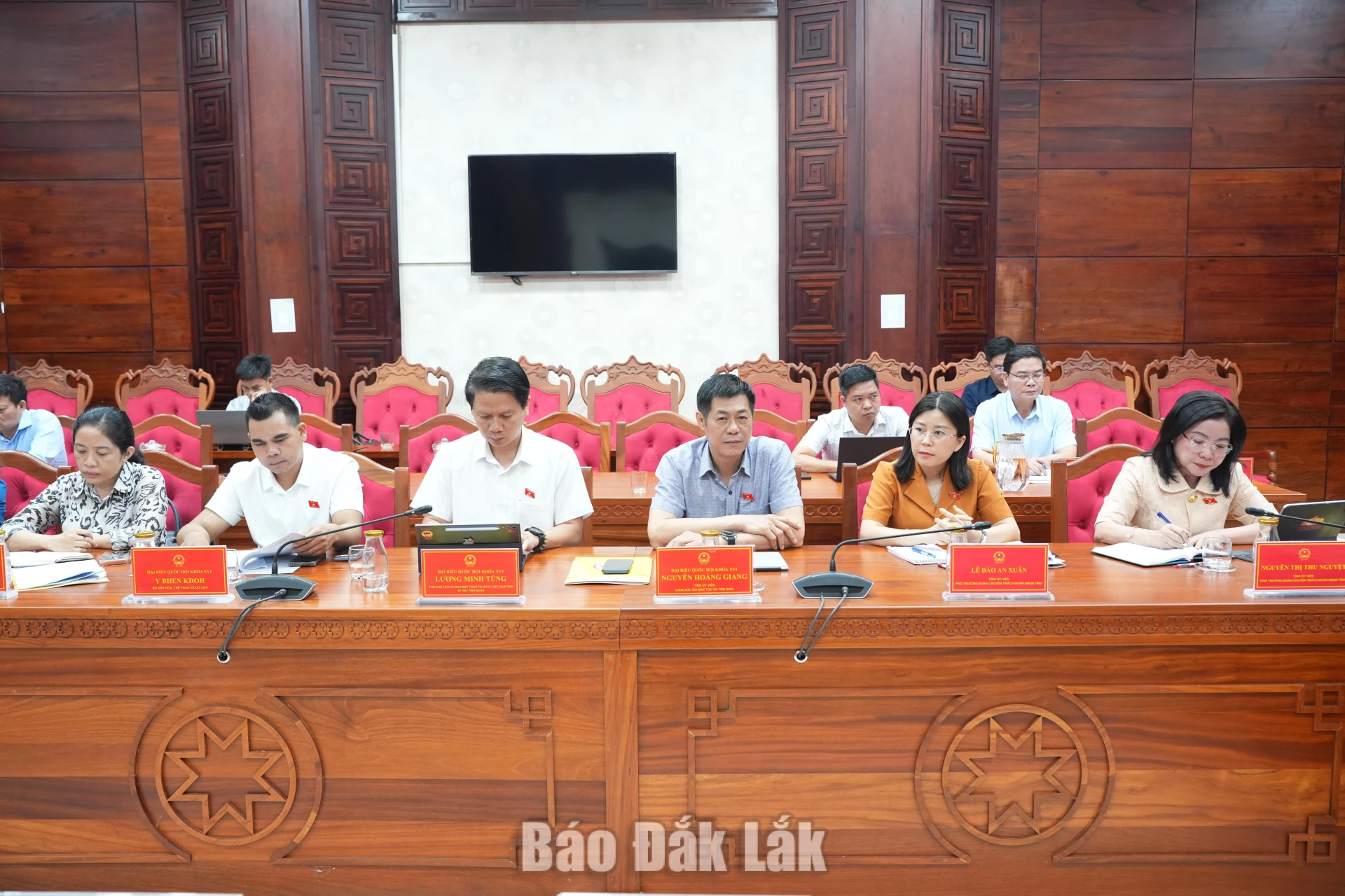 Các ĐBQH tỉnh dự hội nghị.
