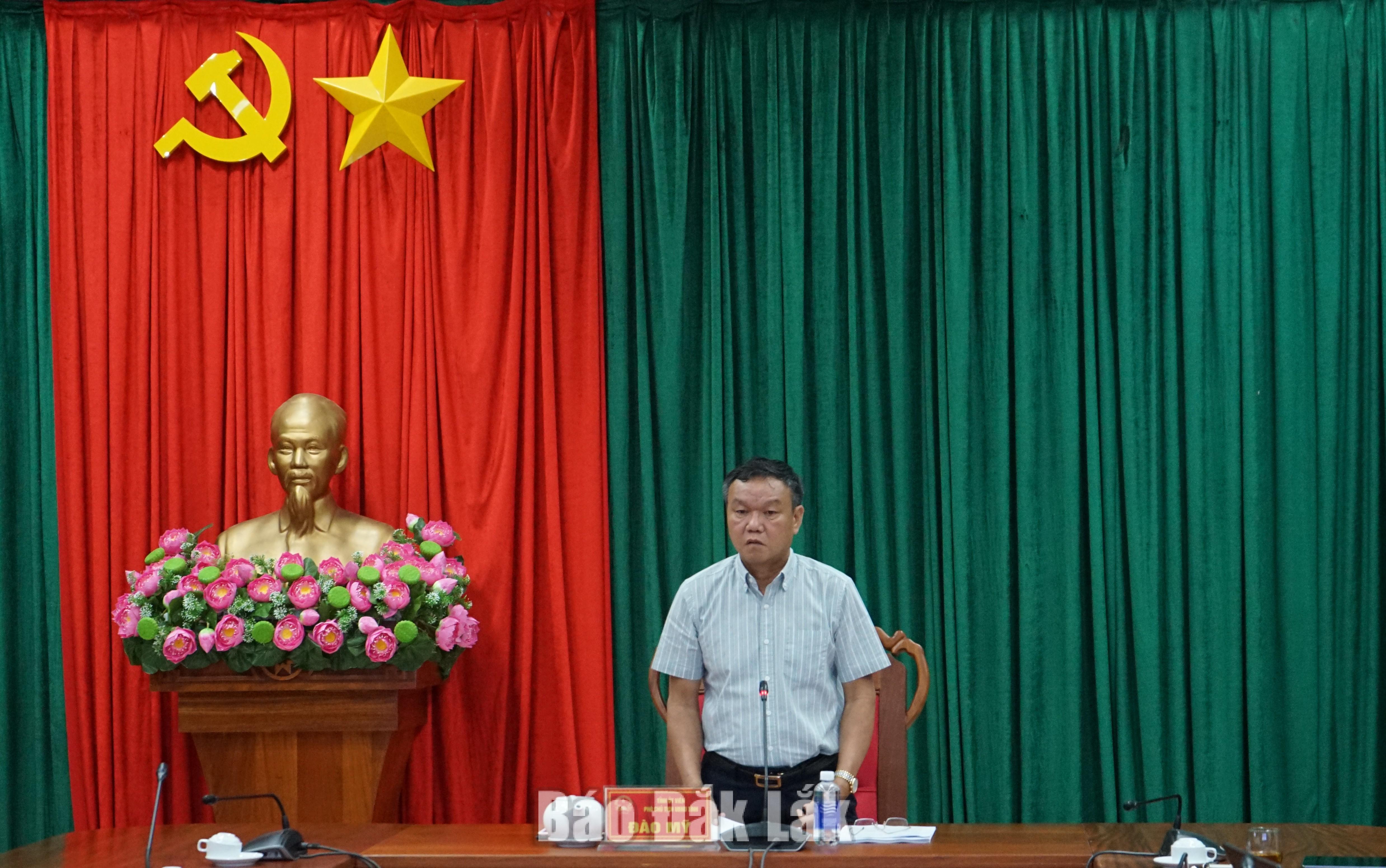 Phó Chủ tịch UBND tỉnh Đào Mỹ phát biểu chỉ đạo tại buổi làm việc