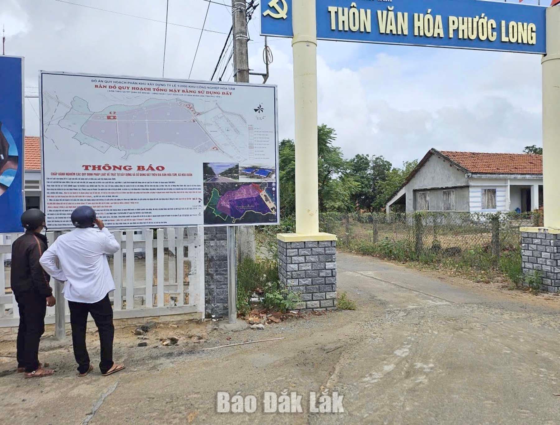 Bản đồ quy hoạch dự án được công khai tại các khu vực triển khai để người dân nắm và thực hiện.