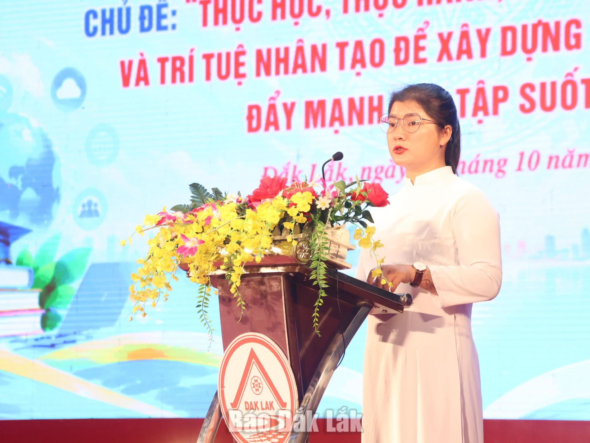 Thiều Thị My, học viên lớp 10A7 tại Trung tâm Giáo dục Thường xuyên tỉnh Đắk Lắk