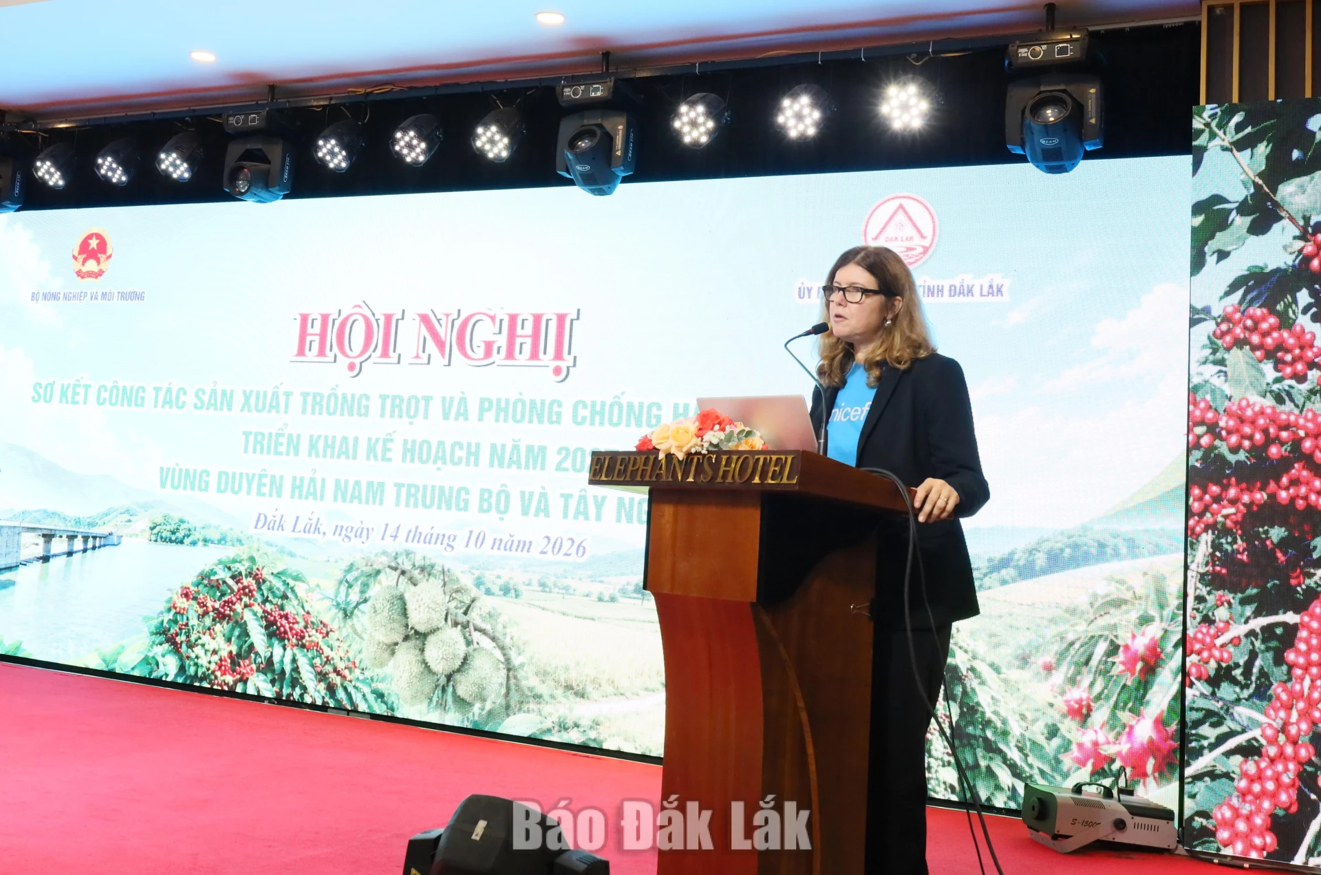 bà Silvia Danailov, Trưởng đại diện UNICEF tại Việt Nam Phát biểu về hoạt động hành động sớm để bảo vệ trẻ em và tăng cường khả năng chống chịu trước El Nino.