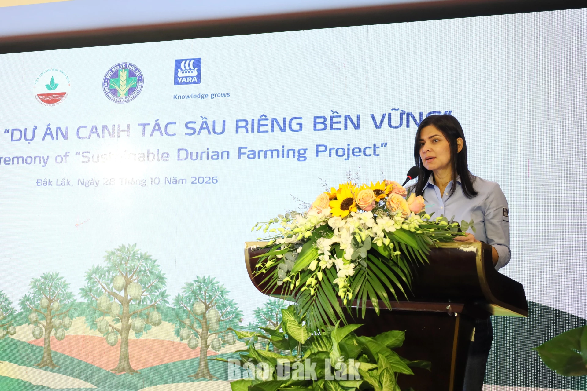 Bà Rejane Souza, Giám Đốc Yara Đông Nam Á phát biểu khai mạc.