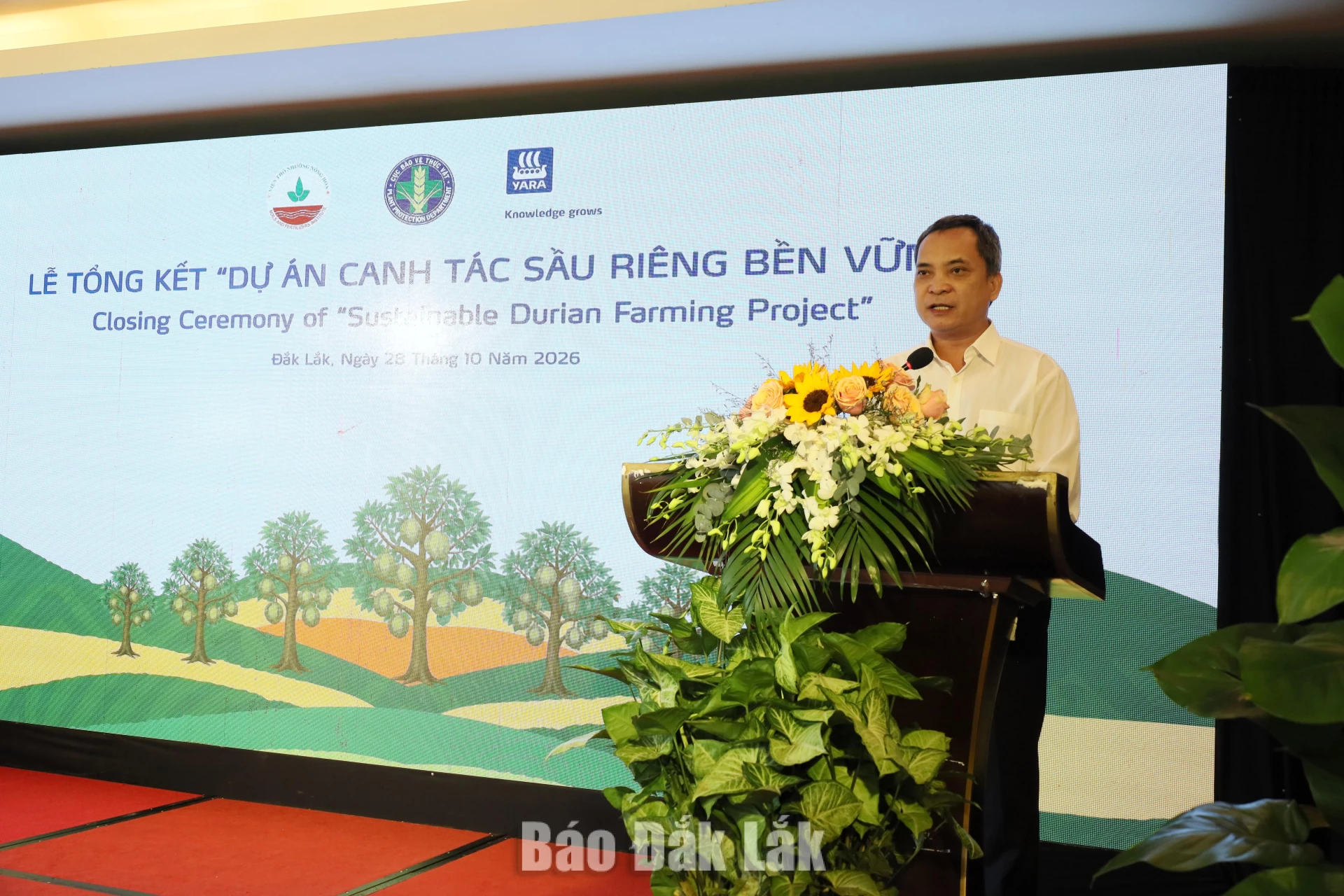 Ông Nghiêm Quang Tuấn, Phó Cục trưởng Cục Trồng trọt và Bảo vệ thực vật phát biểu tại buổi lễ.