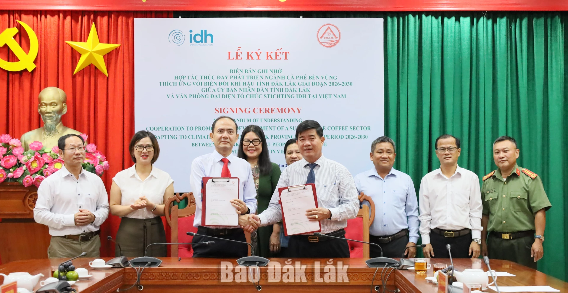 Dak Lak and IDH signing partnership for 75,000-ha-coffee sustainable development