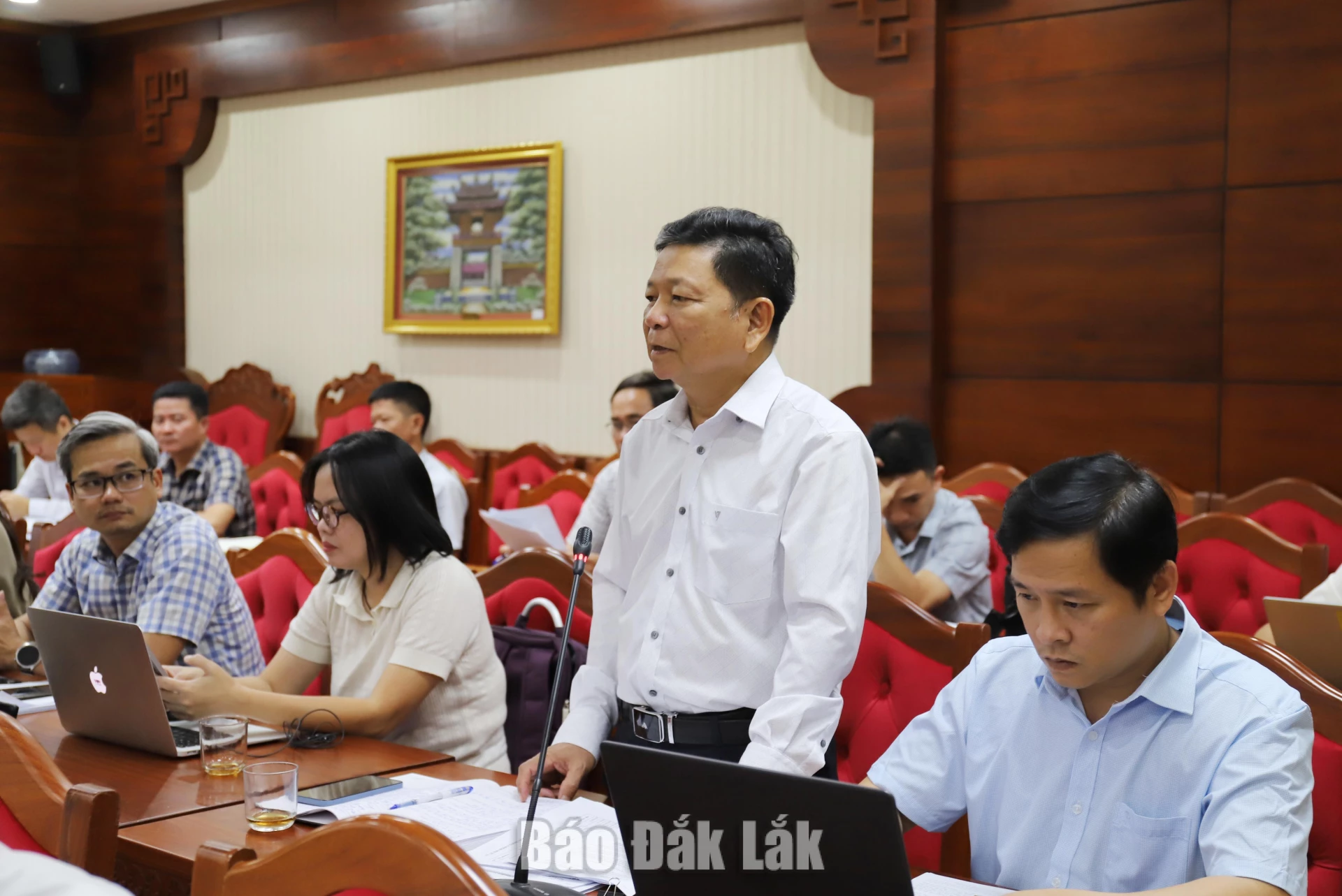 Lãnh đạo Sở Tài chính phát biểu 