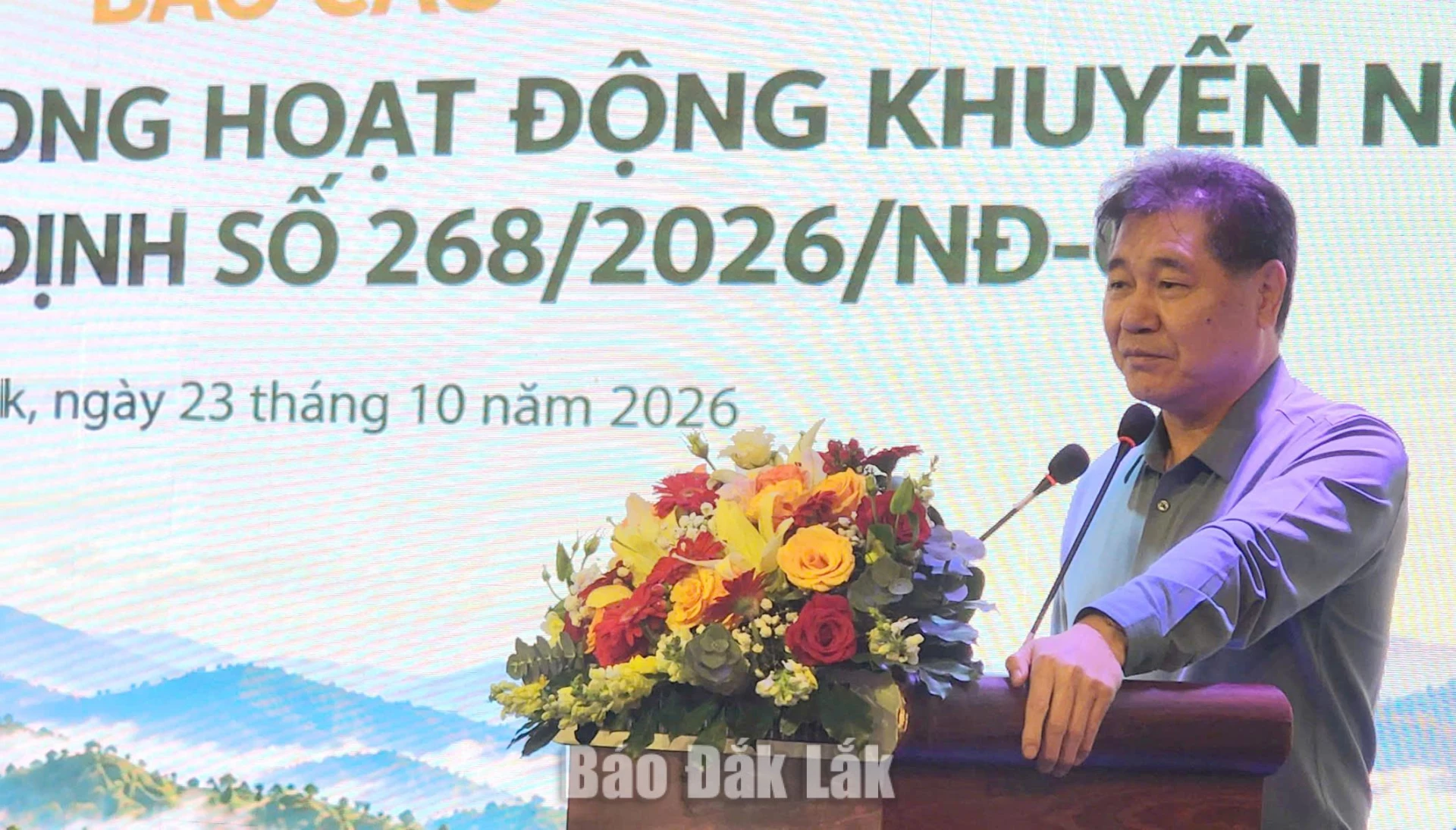 
Ông Lê Quốc Thanh, Giám đốc Trung tâm Khuyến nông Quốc gia phát biểu tại hội nghị.

