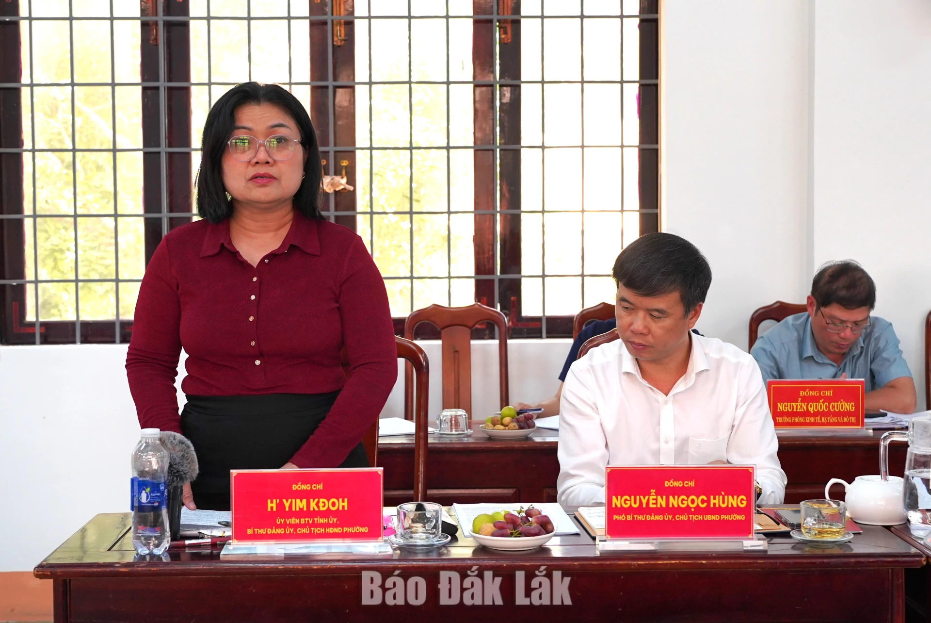 Ủy viên Ban Thường vụ Tỉnh ủy, Bí thư Đảng ủy, Chủ tịch HĐND phường Buôn Hồ H’Yim Kđoh thông tin thêm một số nội dung liên quan.