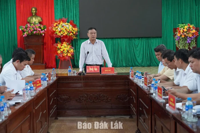 Phó Chủ tịch UBND tỉnh Đào Mỹ kết luận tại buổi làm việc cùng các địa phương tại xã Tuy An Nam.