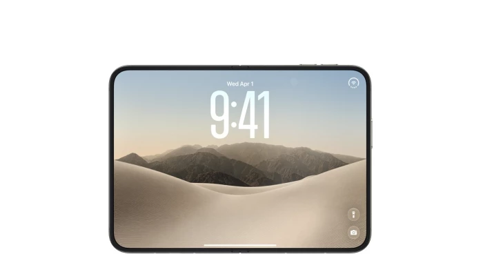 iPhone Duo để trần khi mở ra. Ảnh: Apple