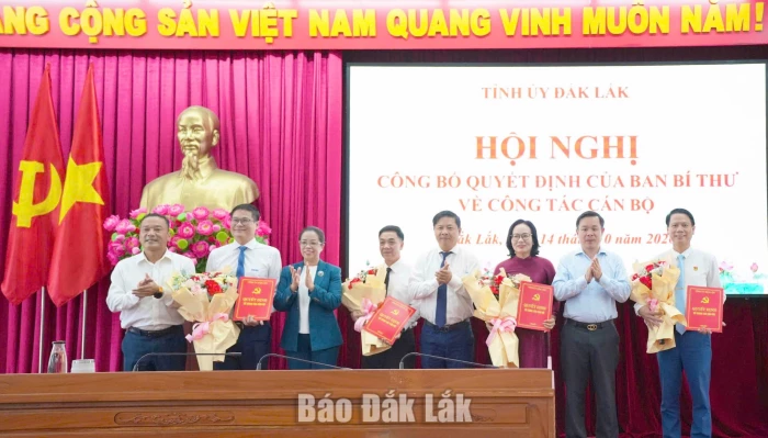 Công bố quyết định chỉ định 4 đồng chí tham gia Ban Chấp hành Đảng bộ tỉnh