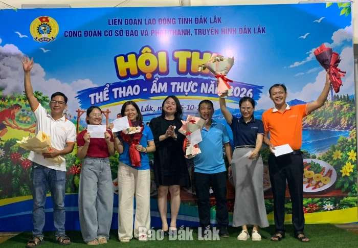 Công đoàn cơ sở Báo và Phát thanh, Truyền hình Đắk Lắk tổ chức Hội thi thể thao - ẩm thực năm 2026