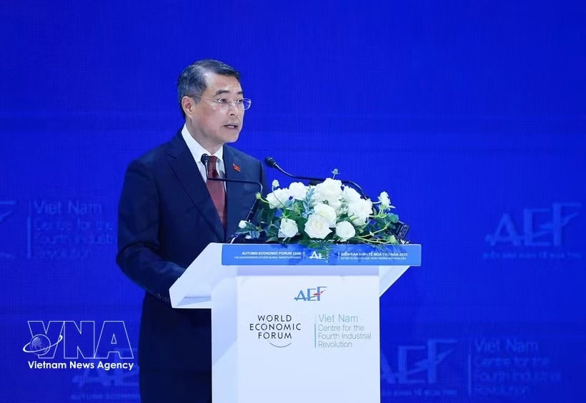 Prime Minister Le Minh Hung addresses a high-level plenary session of the Autumn Economic Forum 2026 (AEF 2026) in Ho Chi Minh City on October 28 (Photo: VNA)