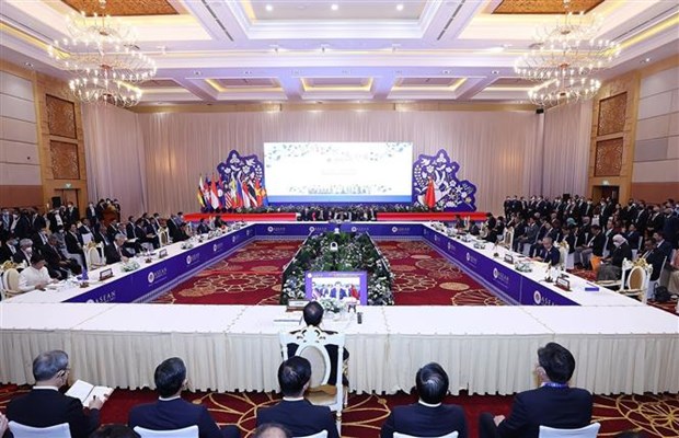 Quang cảnh Hội nghị cấp cao ASEAN-Trung Quốc lần thứ 25. (Ảnh: Dương Giang/TTXVN)