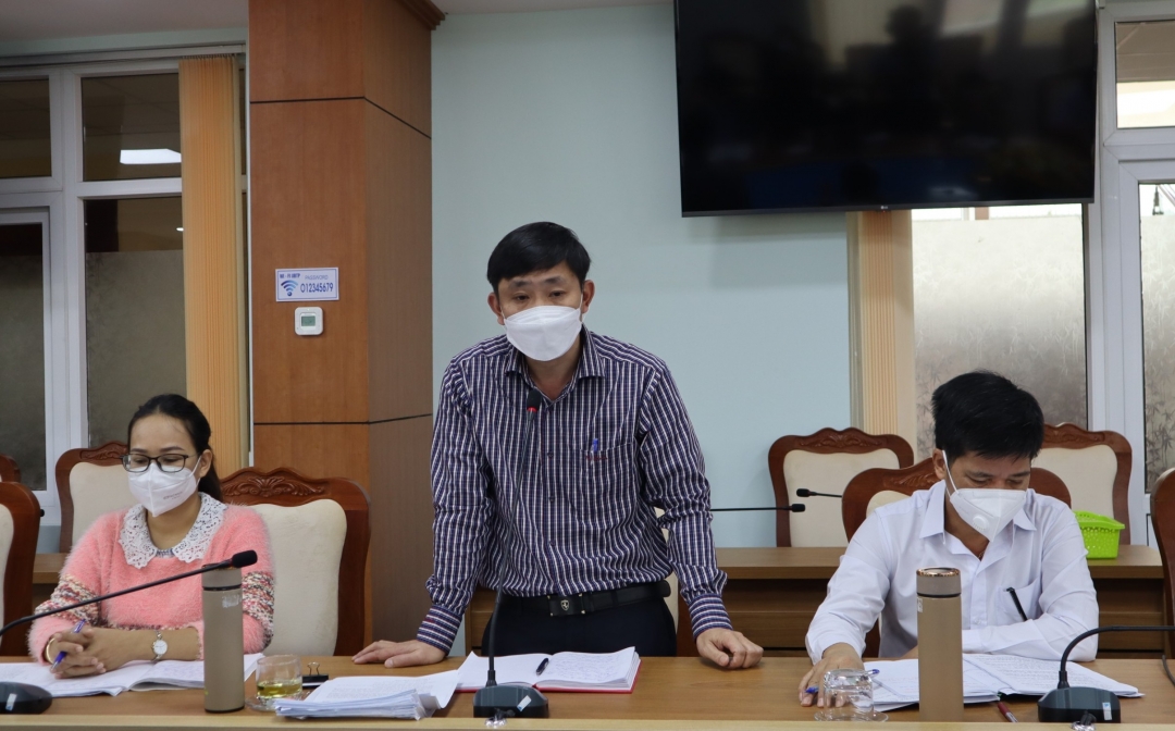 Phó Chủ tịch UBND TP. Buôn Ma Thuột Lê Đại Thắng nêu ý kiến tại buổi làm việc.