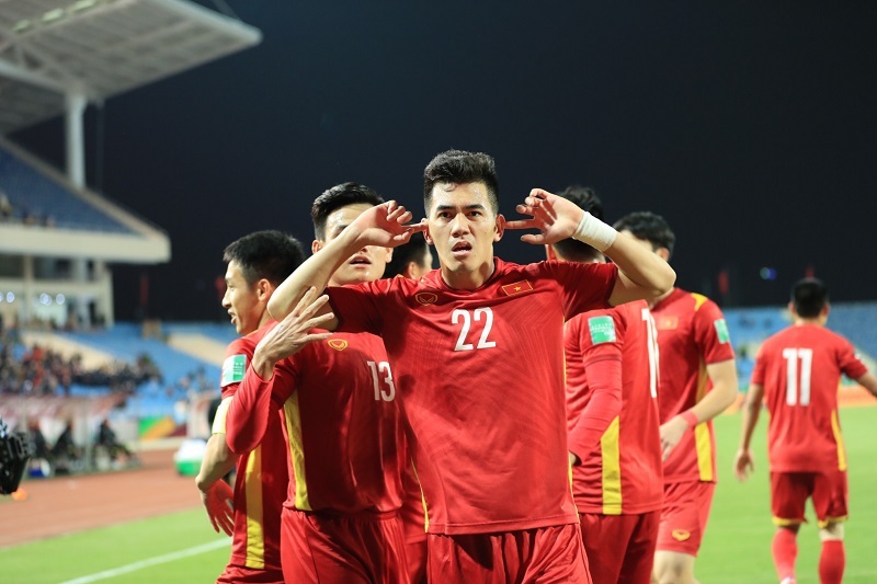 Tiền đạo Tiến Linh có bàn thắng nâng tỷ số lên 2-0 cho tuyển Việt Nam. Ảnh Minh NGọc