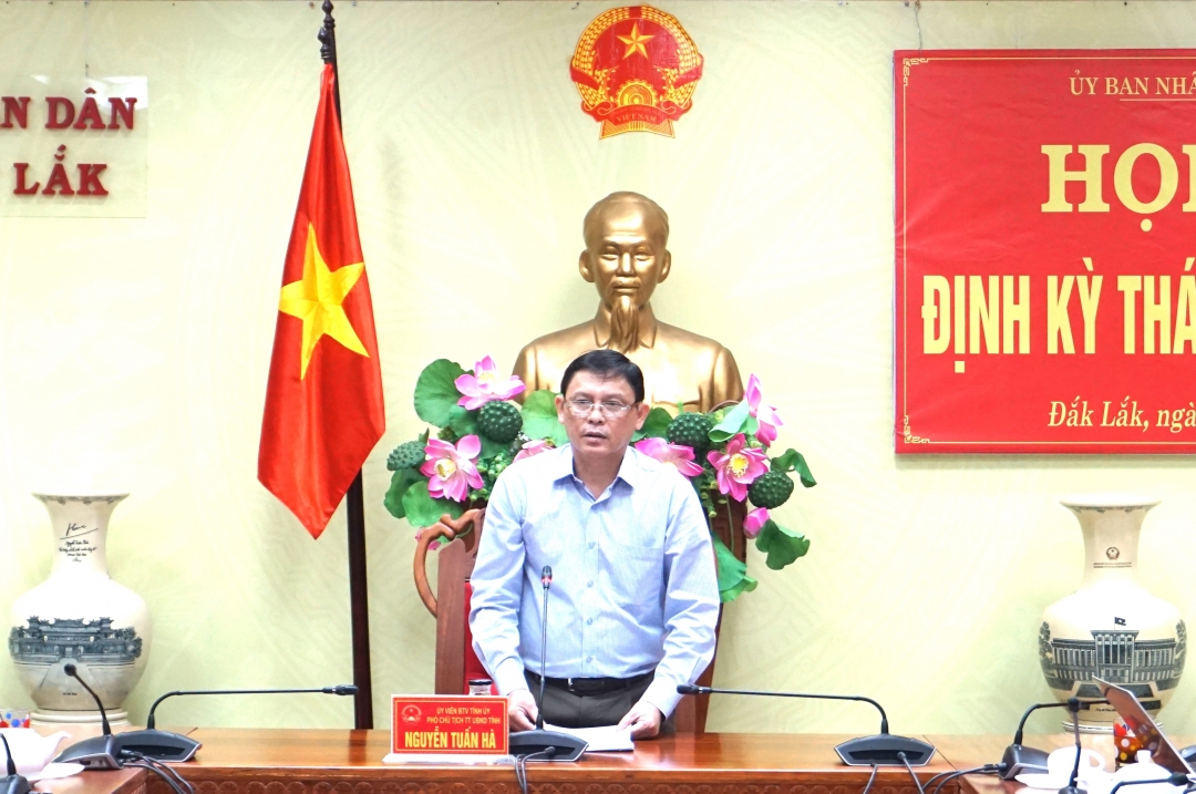 Phát biểu tại buổi họp báo, Phó Chủ tịch Thường trực UBND tỉnh Nguyễn Tuấn Hà