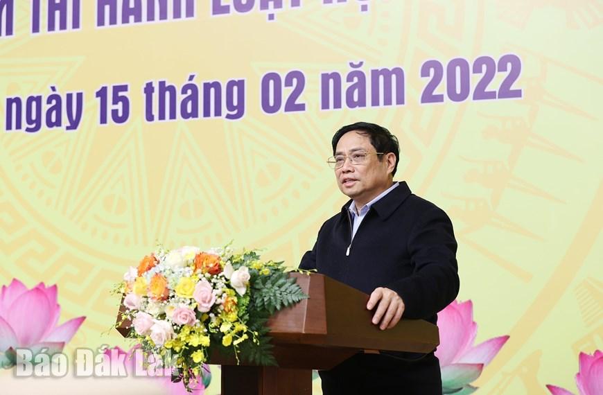 Thủ tướng Chính phủ Phạm Minh Chính phát biểu tại hội nghị (ảnh: TTXVN)