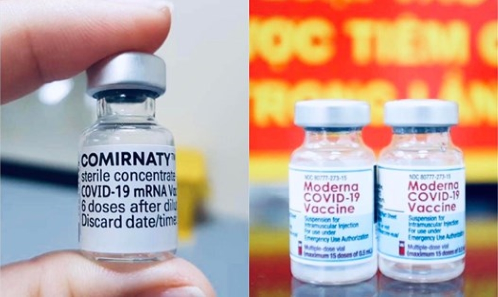 Vaccine Pfizer và Vaccine Moderna là 2 loại vaccine phòng COVID-19 sẽ tiêm cho trẻ từ 5 - dưới 12 tuổi ở nước ta. Ảnh: internet