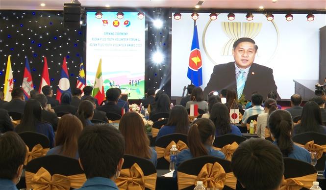 Lễ khai mạc diễn đàn Thanh niên Tình nguyện ASEAN mở rộng. (Ảnh: TTXVN)