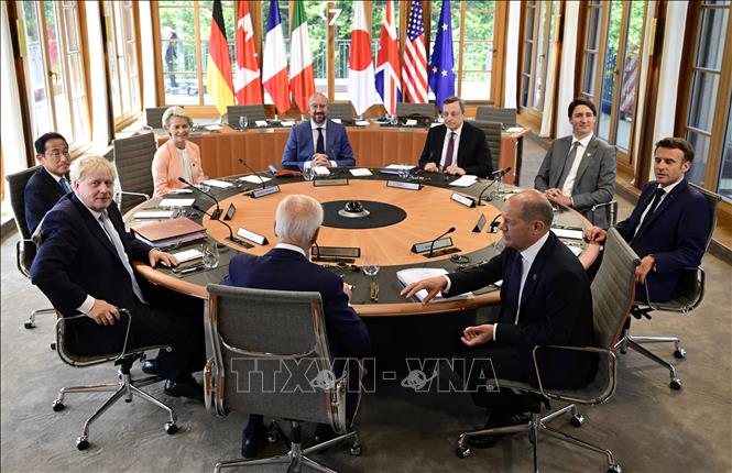 Các đại biểu tham dự Hội nghị thượng đỉnh G7 ở Đức ngày 26/6. (Ảnh: AFP/TTXVN)