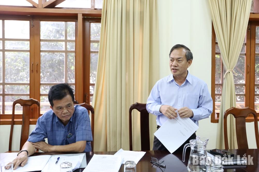 Phó Giám đốc Sở Công Thương Huỳnh Ngọc Dương  phát biểu tại buổi làm việc.