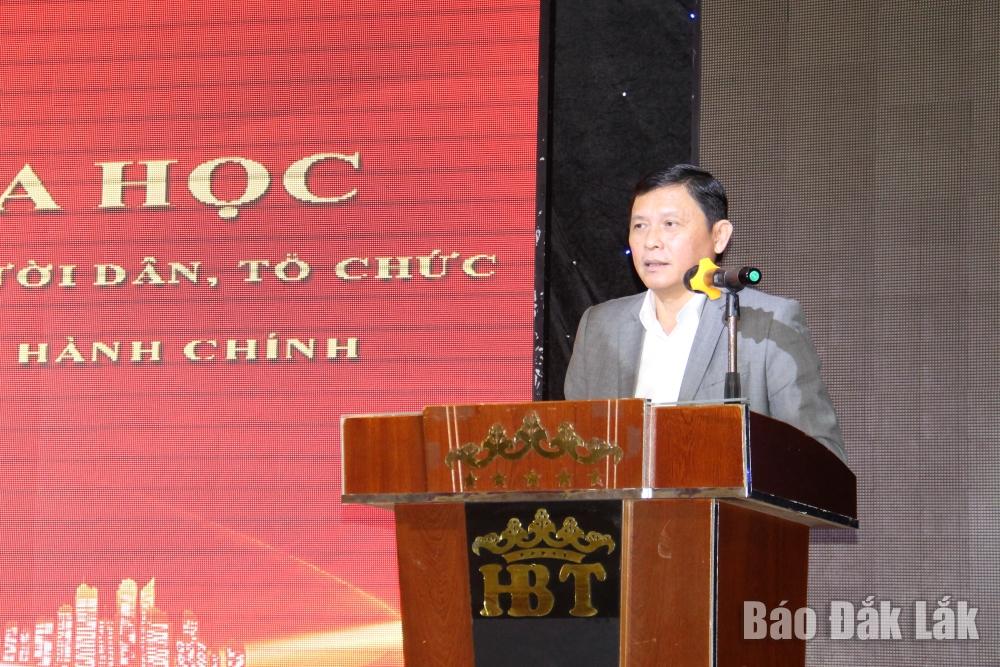 Phó Chủ tịch Thường trực UBND tỉnh Nguyễn Tuấn Hà phát biểu tại hội thảo.