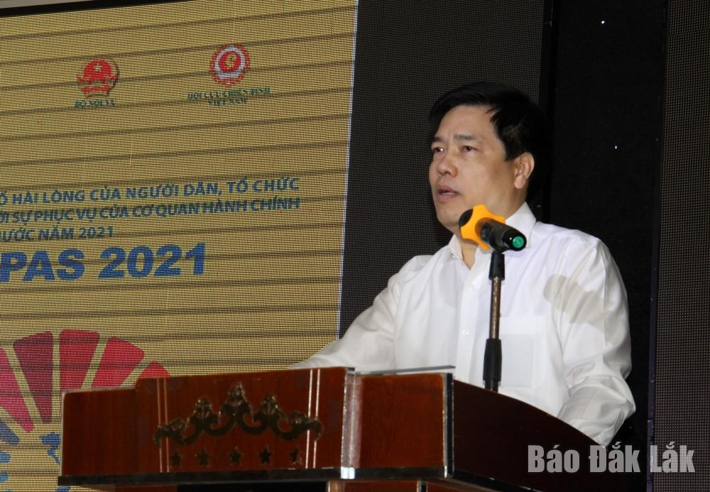 Phạm Minh Hùng, Vụ trưởng Vụ Cải cách hành chính, Bộ Nội vụ phân tích, đánh giá về Chỉ số SIPAS của Đắk Lắk.