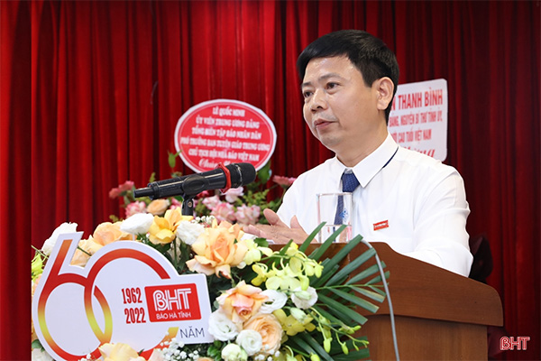 Tổng Biên tập Nguyễn Công Thành trình bày diễn văn tại buổi lễ.