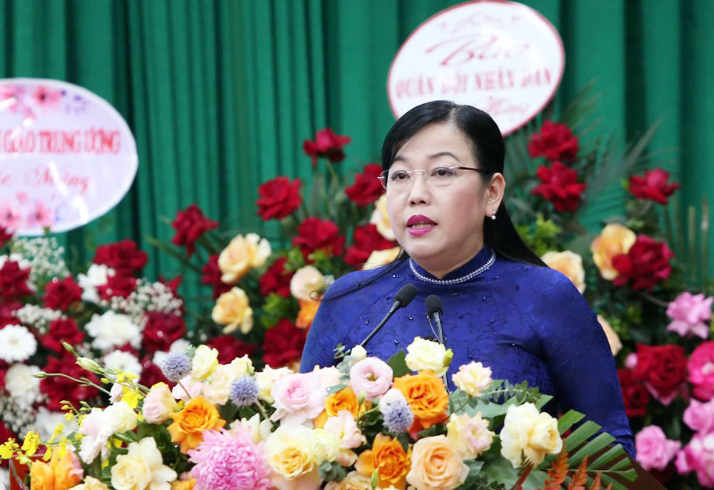 Đồng chí Bí thư Tỉnh ủy Thái Nguyên Nguyễn Thanh Hải phát biểu tại Lễ kỷ niệm