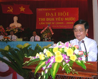 Chủ tịch UBND TP. Buôn Ma Thuột phát biểu khai mạc Đại hội