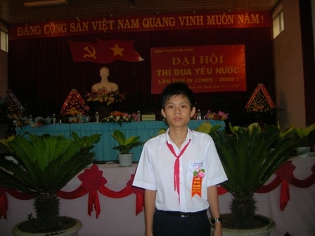 Đỗ Khánh Huy, lớp 9B Trường THCS Đào Duy Từ.
