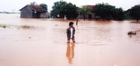 Lũ lụt ở Krông Bông năm 2008.