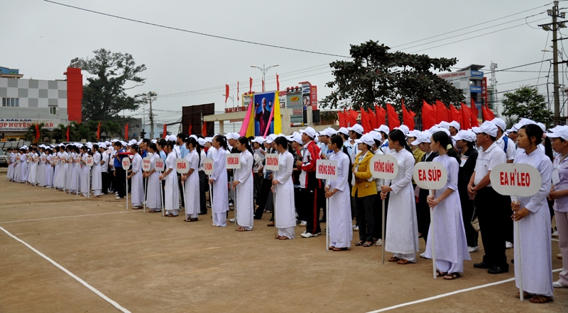 Các đoàn VĐV tham dự Hội  thao