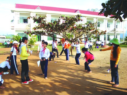 Trường THCS Trần Hưng Đạo được đầu tư xây dựng khang trang tạo điểm nhấn cho xã vùng sâu xã Krông Nô (huyện Lak).