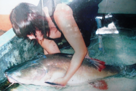 Năm 2009, bà Đặng Thị Mơ (thôn 3, Hòa Phú, TP. Buôn Ma Thuột) đã mua được con cá lăng nặng 24 kg của các thợ câu).