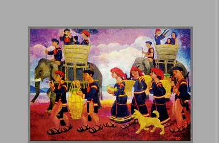 Sắc màu Tây Nguyên trong tranh của họa sĩ Y Nhi Ksor - Báo Đắk Lắk điện tử