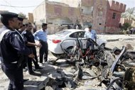 Hiện trường vụ đánh bom tại Najaf, thành phố cách thủ đô Bagdad 160 km về phía nam.