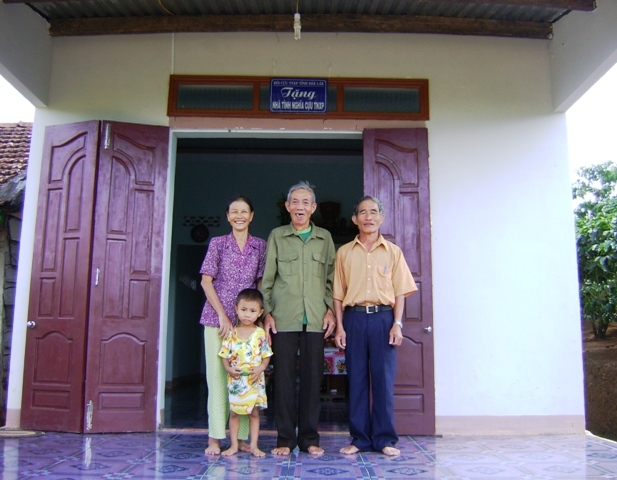 Căn nhà tình nghĩa của gia đình ông Lê Văn Nho (thôn 20, xã Ea Riêng, huyện M’Drak).