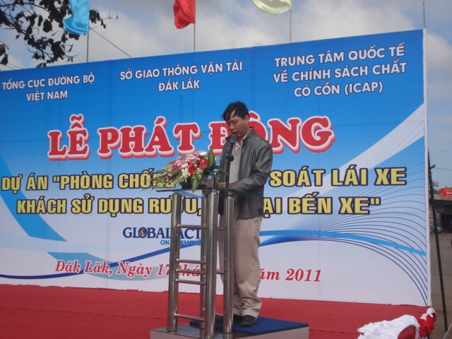 Đại diện Tổng cục Đường bộ Việt Nam phát động chương trình của dự án