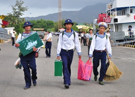 Chiến sĩ mới đến Trường Sa
