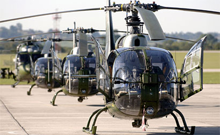 Các trực thăng Gazelle của quân đội Anh sẽ tham gia bảo vệ Thế vận hội. Ảnh: Internet