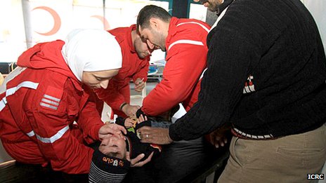 Trước đây, Chữ Thập đỏ là cơ quan cứu trợ quốc tế duy nhất hoạt động ở Syria. Ảnh: Internet