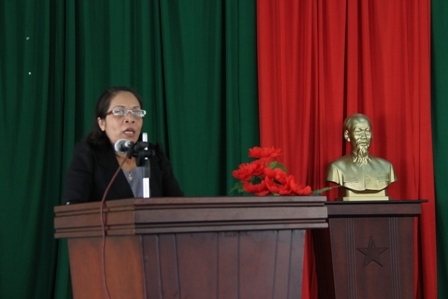 Phó Chủ tịch UBND tỉnh Mai Hoan Niê Kdăm phát biểu tại Hội nghị
