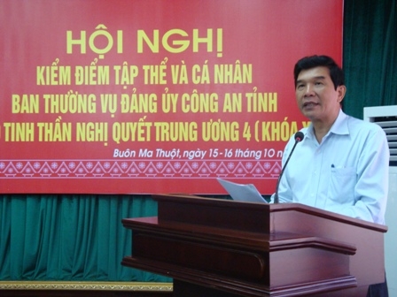 Phó Bí thư Thường trực Tỉnh ủy Hoàng Trọng Hải phát biểu tại Hội nghị 
